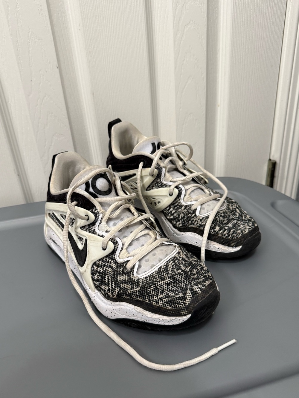 Nike Kids Black and White Patterned Sneakers